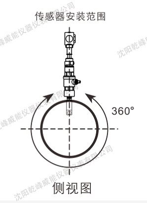 超声波流量计传感器平行插入安装